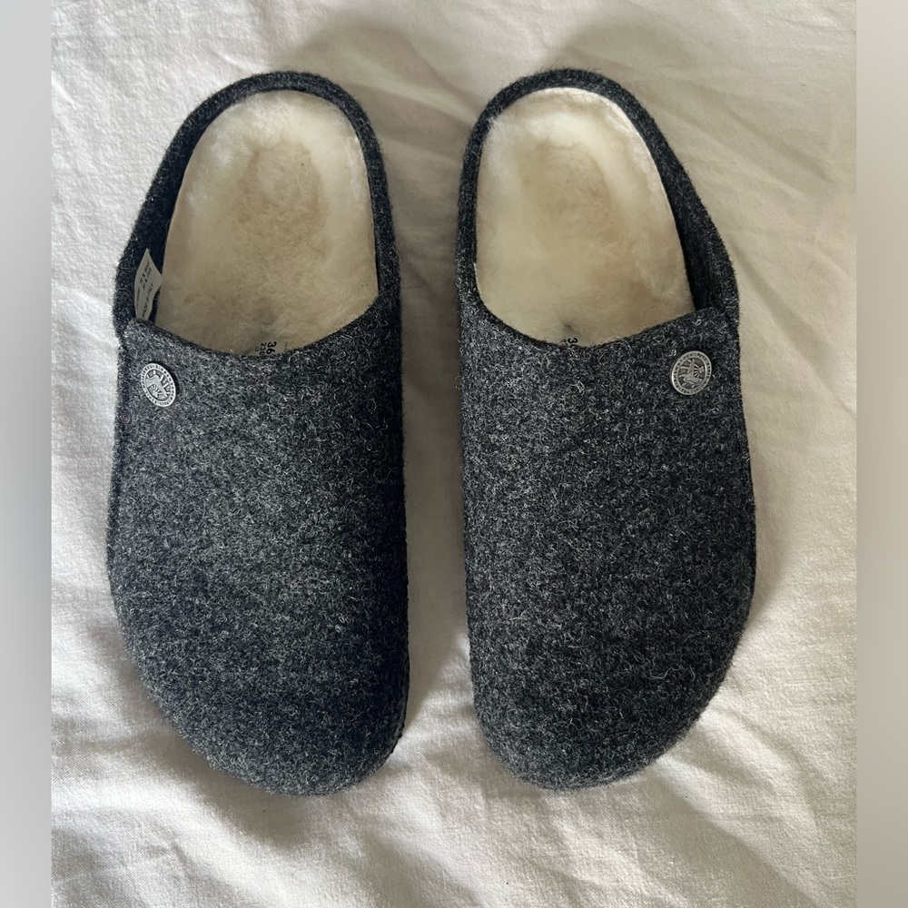 Birkenstock Zermatt Shearling Lined Slippers, size 36/5-5.5